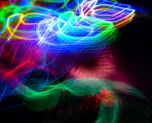 Experimental Abstract Light Photography Two- Light Paintings  By Peter Smolenski
